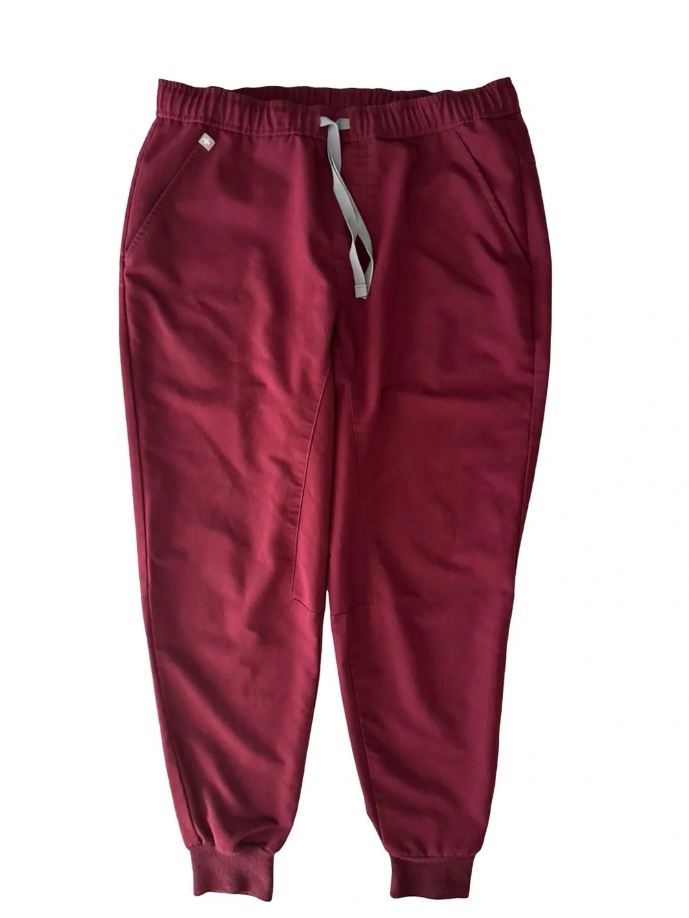 FIGS Men's Technical Collection Jogger Scrub Pants Burgundy Medium Short M/S
